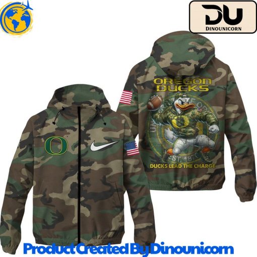 Oregon Ducks Football NCAA Camo Windbreaker Jacket