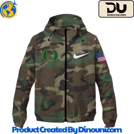 Oregon Ducks Football NCAA Camo Windbreaker Jacket