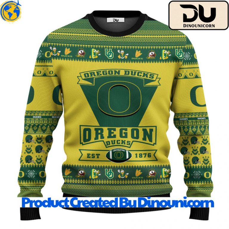 Oregon Ducks Football NCAA Ugly Christmas Sweater