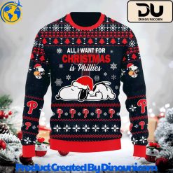 Philadelphia Phillies Snoopy MLB Ugly Christmas Sweater