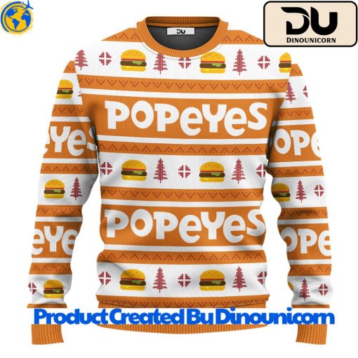 Popeyes Ugly Christmas Sweater