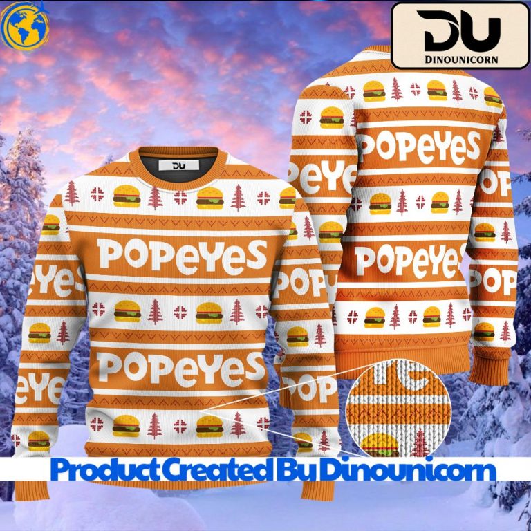 Popeyes Ugly Christmas Sweater