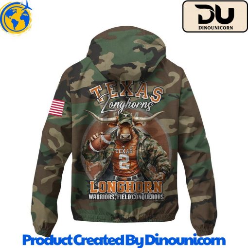 Texas Longhorns Football NCAA Camo Windbreaker Jacket