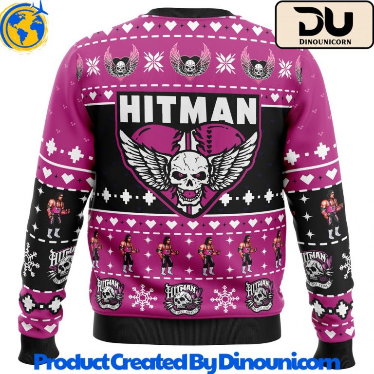 The Hitman Bret Hart Wrestler Ugly Christmas Sweater