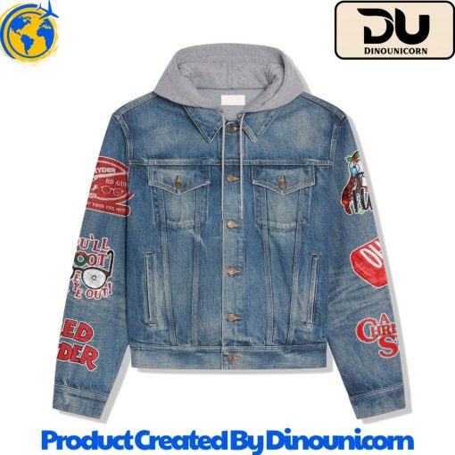 A Christmas Story Hooded Denim Jacket