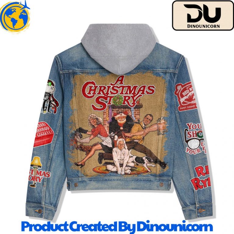 A Christmas Story Hooded Denim Jacket