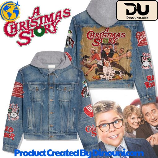 A Christmas Story Hooded Denim Jacket