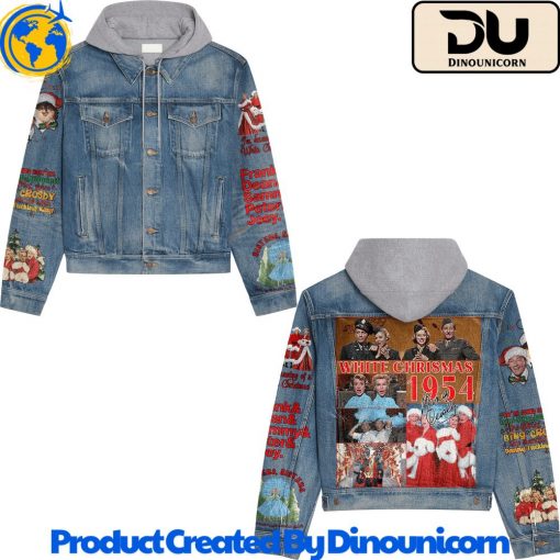 Bing Crosby Merry Christmas Hooded Denim Jacket