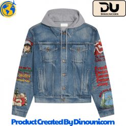 Bing Crosby Merry Christmas Hooded Denim Jacket