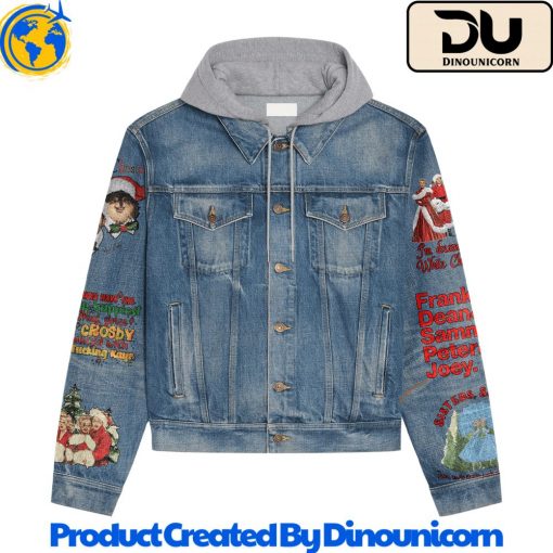 Bing Crosby Merry Christmas Hooded Denim Jacket