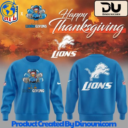 Detroit Lions NFL Thanksgiving Day Sweatshirt