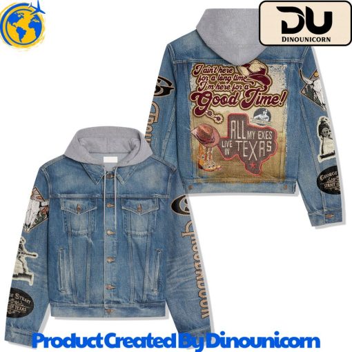 George Strait Hooded Denim Jacket