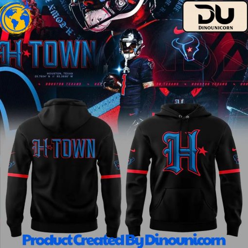 Houston Texans NFL Blue on Black Hoodie