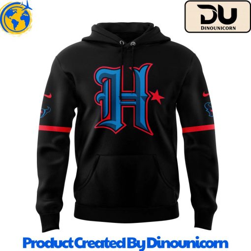 Houston Texans NFL Blue on Black Hoodie