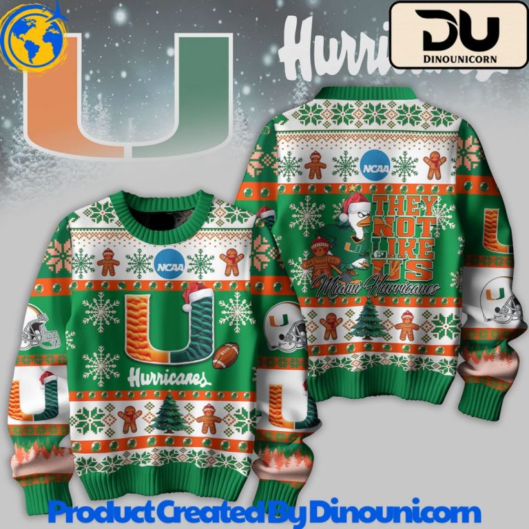 Miami Hurricanes Football NCAA Ugly Christmas Sweater