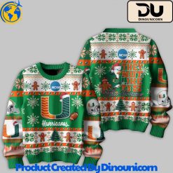 Miami Hurricanes Football NCAA Ugly Christmas Sweater