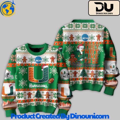 Miami Hurricanes Football NCAA Ugly Christmas Sweater