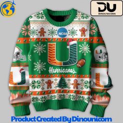 Miami Hurricanes Football NCAA Ugly Christmas Sweater