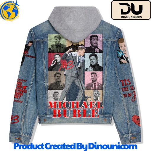 Michael Buble Hooded Denim Jacket