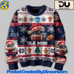 Ole Miss Rebels Football NCAA Ugly Christmas Sweater