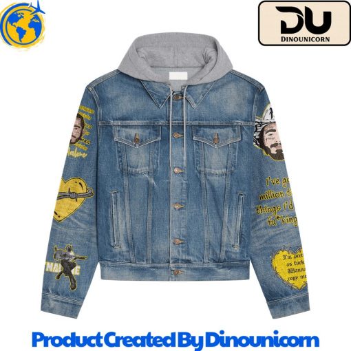 Post Malone Hooded Denim Jacket