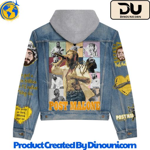 Post Malone Hooded Denim Jacket