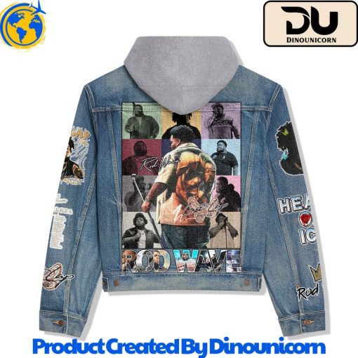 Rod Wave Last Lap Hooded Denim Jacket