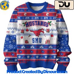 SMU Mustangs Football NCAA Ugly Christmas Sweater