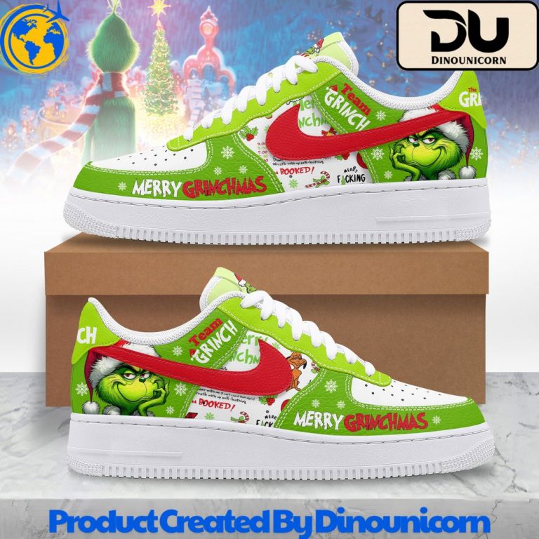 Team Grinch Merry Christmas Air Force 1 Sneaker