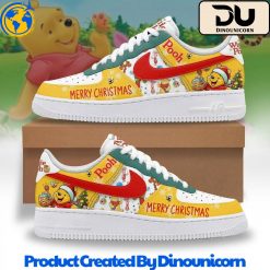 Winnie The Pooh Merry Christmas Air Force 1 Sneaker