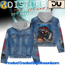 Disturbed Hooded Denim Jacket