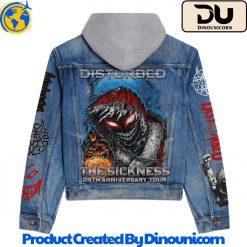 Disturbed Hooded Denim Jacket