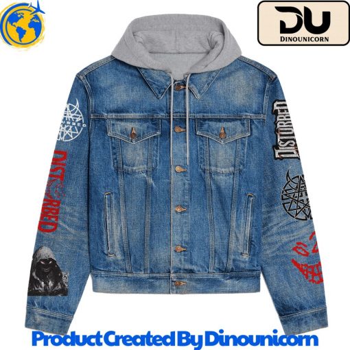 Disturbed Hooded Denim Jacket