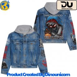 Disturbed Hooded Denim Jacket