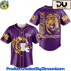 LSU Tigers Football NCAA Baseball Jersey