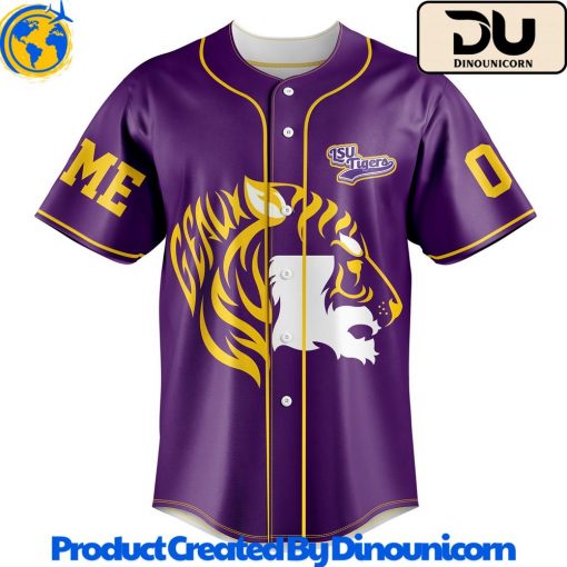 LSU Tigers Football NCAA Baseball Jersey