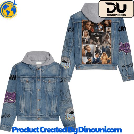 Mary J. Blige Hooded Denim Jacket