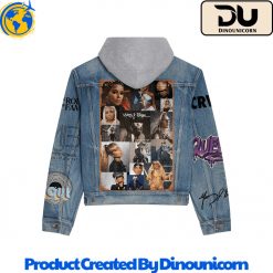 Mary J Blige Hooded Denim Jacket