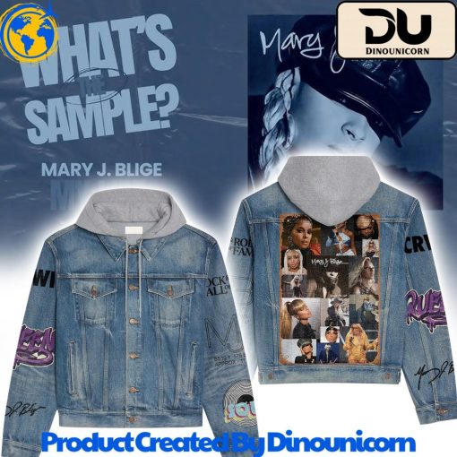 Mary J. Blige Hooded Denim Jacket