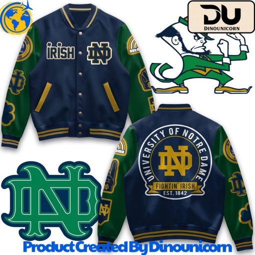 Notre Dame Fighting Irish Football NCAA Baseball Jacket