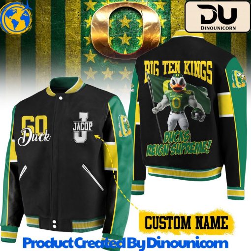 Oregon Ducks Football NCAA Big Ten Kings Baseball Jacket