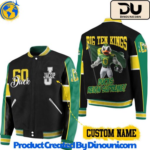 Oregon Ducks Football NCAA Big Ten Kings Baseball Jacket