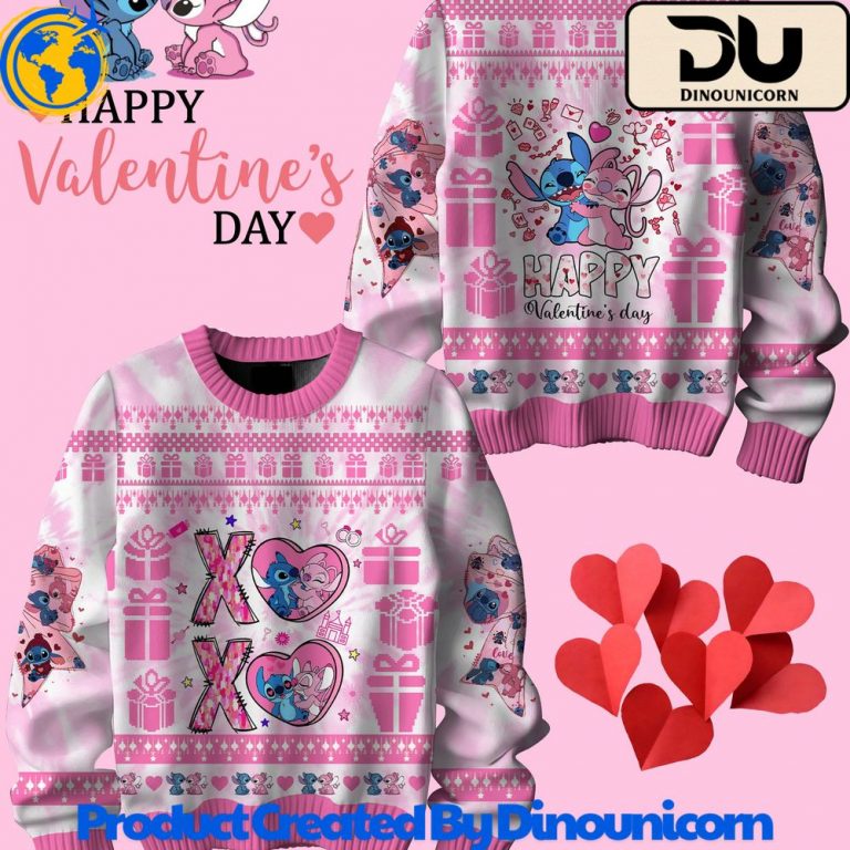 Stitch Happy Valentine's Day Sweater