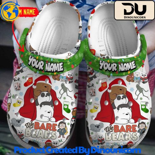 We Bare Bears Merry Christmas Crocs