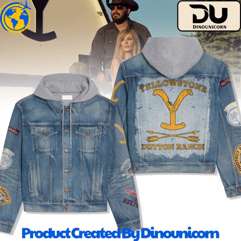 Yellowstone Dutton Ranch Hooded Denim Jacket