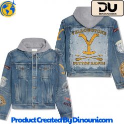 Yellowstone Dutton Ranch Hooded Denim Jacket