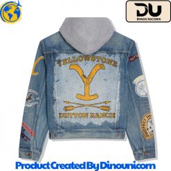 Yellowstone Dutton Ranch Hooded Denim Jacket