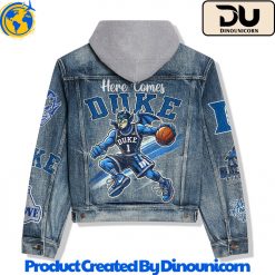 Duke Blue Devils Basketball NCAA Hooded Denim Jacket