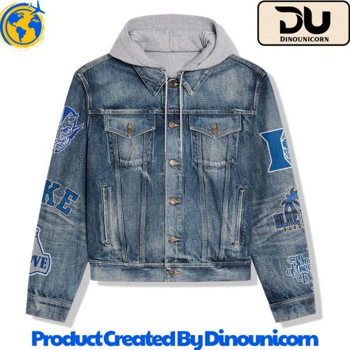 Duke Blue Devils Basketball NCAA Hooded Denim Jacket