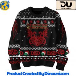 Dungeons Dragons Ugly Christmas Sweater